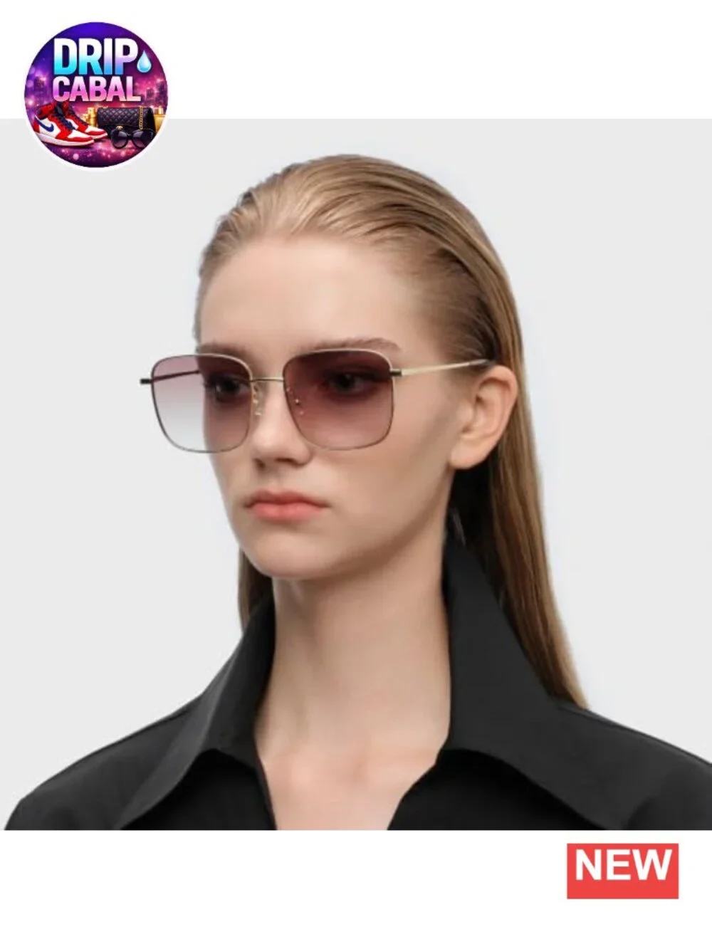 Oversized Square Sunglasses Acetate Frame UV Protection Polarized Lenses